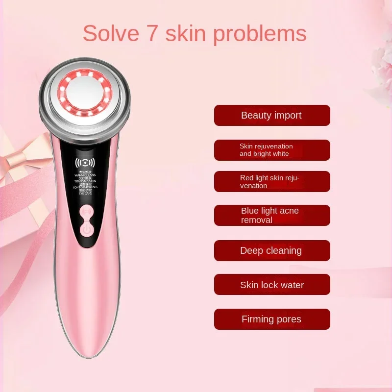 Household import instrument portable beauty instrument RF facial rejuvenation facial color light massage lifting