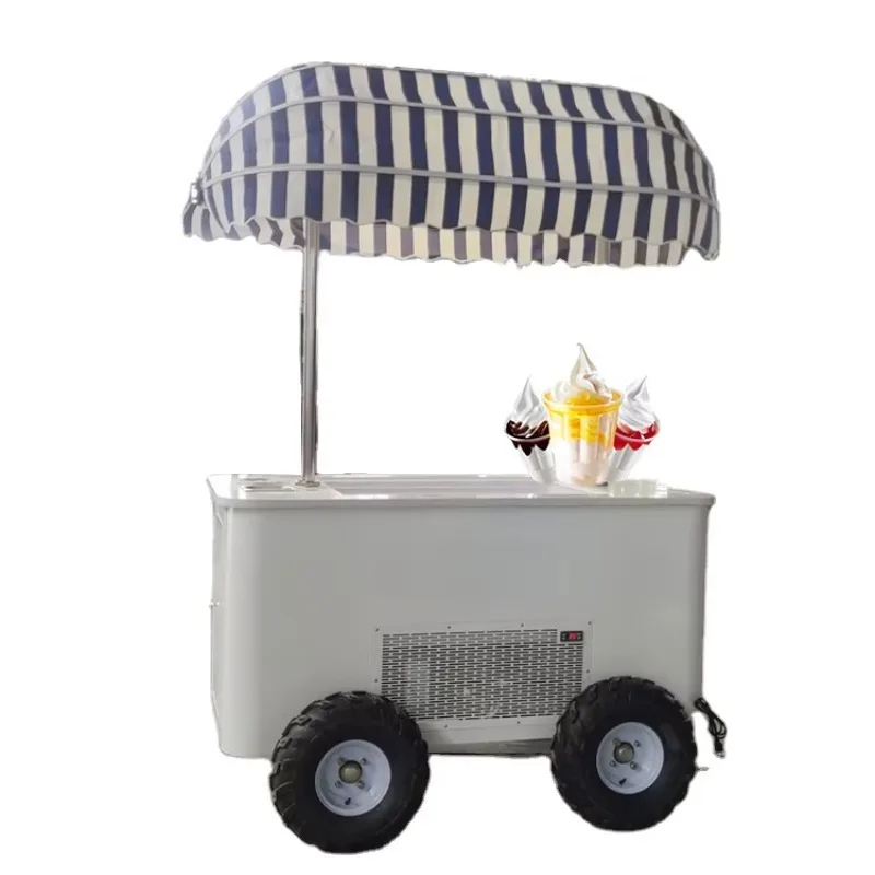 Customized Commercial Soft Serve Ice Cream Food Service Cart for Outdoor Vending Ultimate Experience