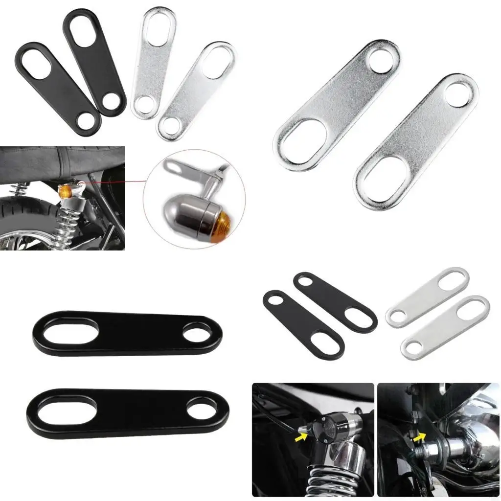 Universal Motorcycle Turn Lights Brackets Motorbike Lamps Holder Fork Lamp Mount Clamps New