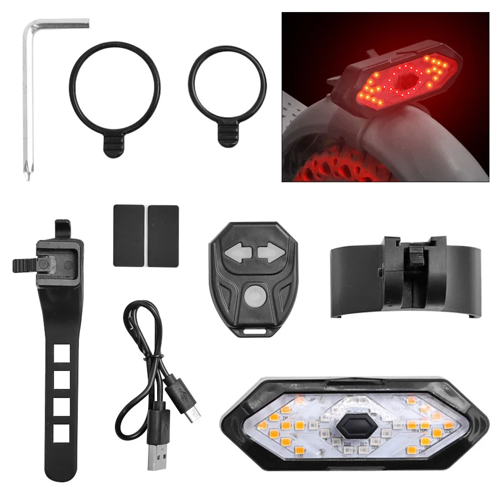 Turn Signal for Xiaomi Electric Scooter M365/1S/Pro/Pro2 Upgrade Turn Signal Remote Control Light Rear Fender Turn Signal Lights