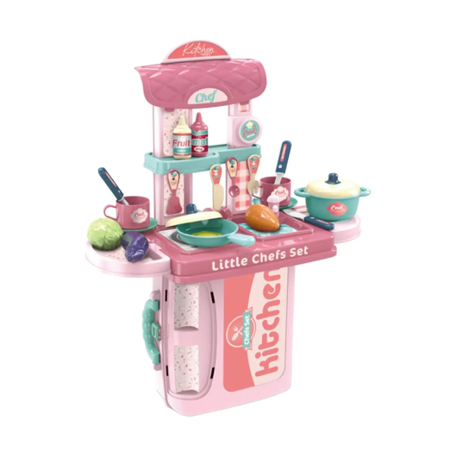 1 Set Children Pretend Play Portable Interactive Active Creative Plastic Makeup Toys Case for Birthday Gifts Children