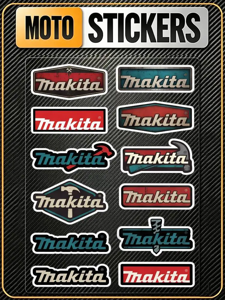 For MAKITA Long Lasting Waterproof Reflective Sticker Scratch Conceal Fit Motorcycle Car Helmet Fridge Water Cup Decals