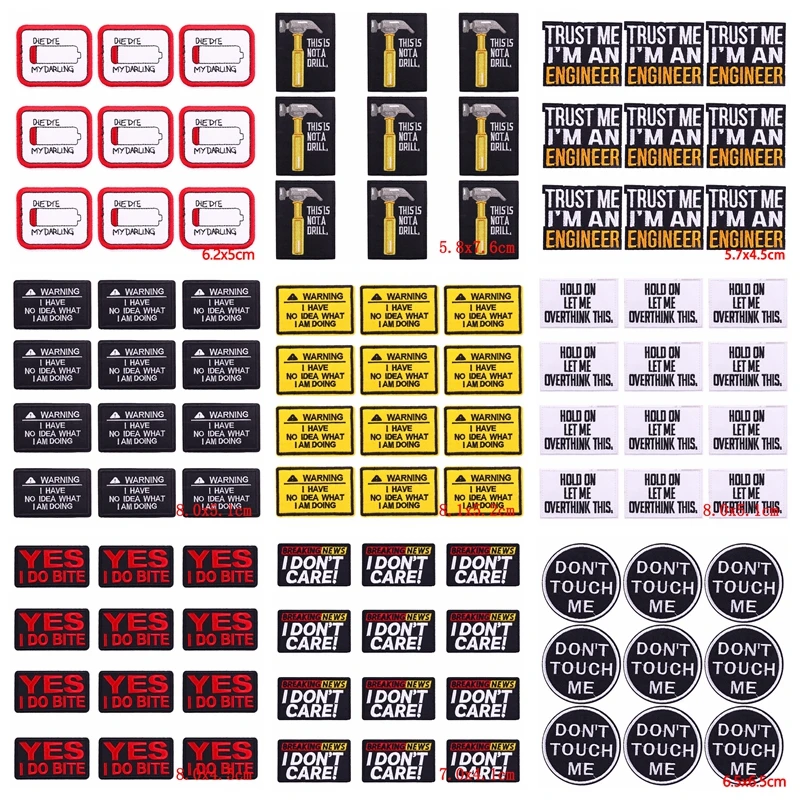 

10 шт./партия, термоклейкие нашивки с надписью