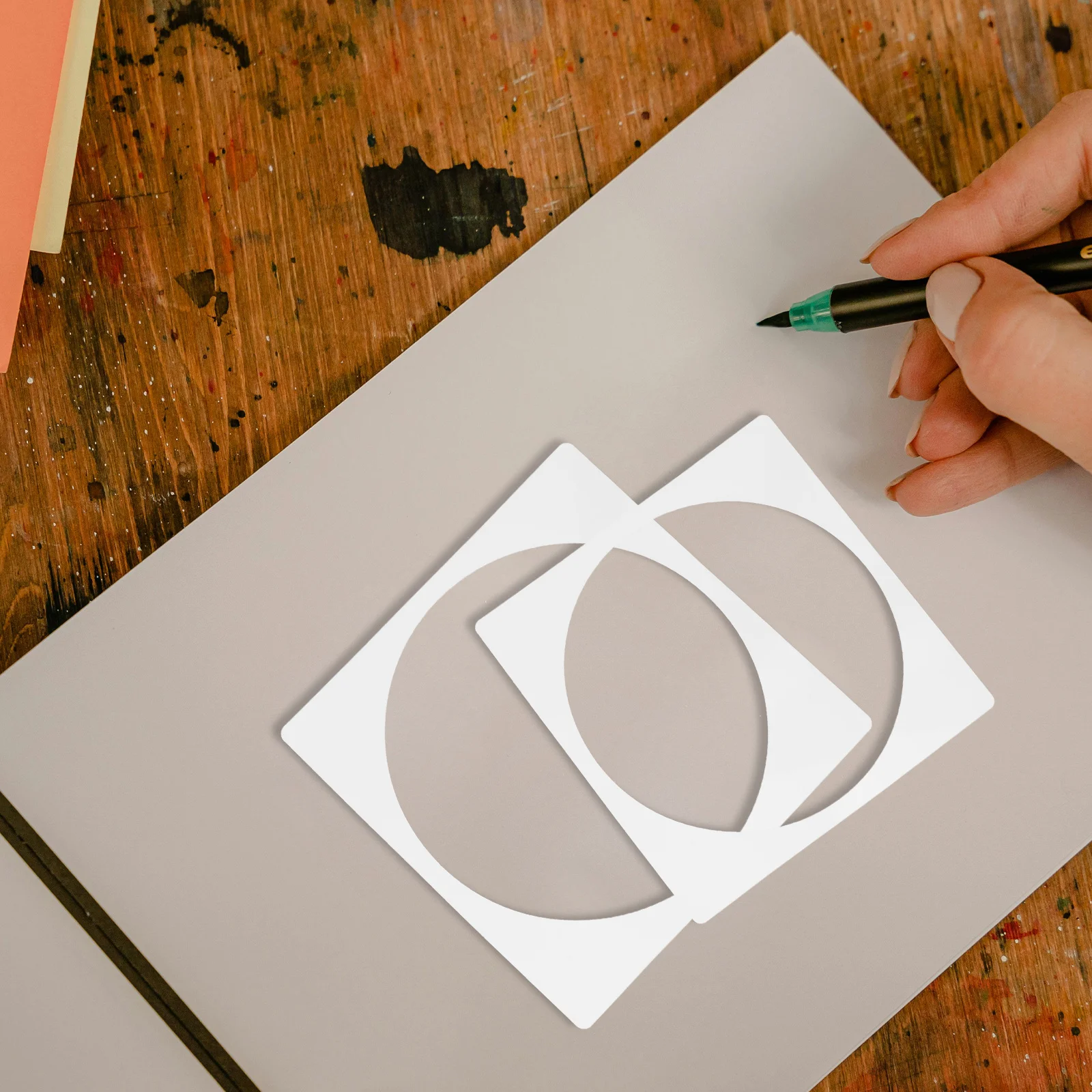 

8Pcs Reusable Plastic Circle Stencils Templates for DIY Painting Craft Scrapbook Decoration Art Tools Geometry Shapes