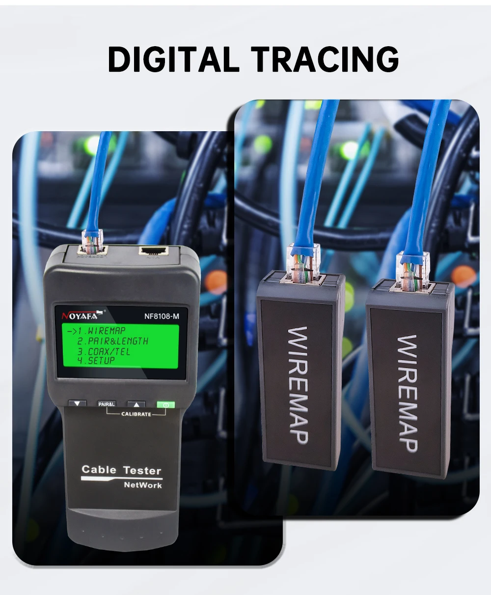 NOYAFA NF-8108M Netzwerkkabeltester Professioneller RJ45-Tester Längenmessung Kabelverfolger POE-Netzwerkwerkzeuge – Detail 5