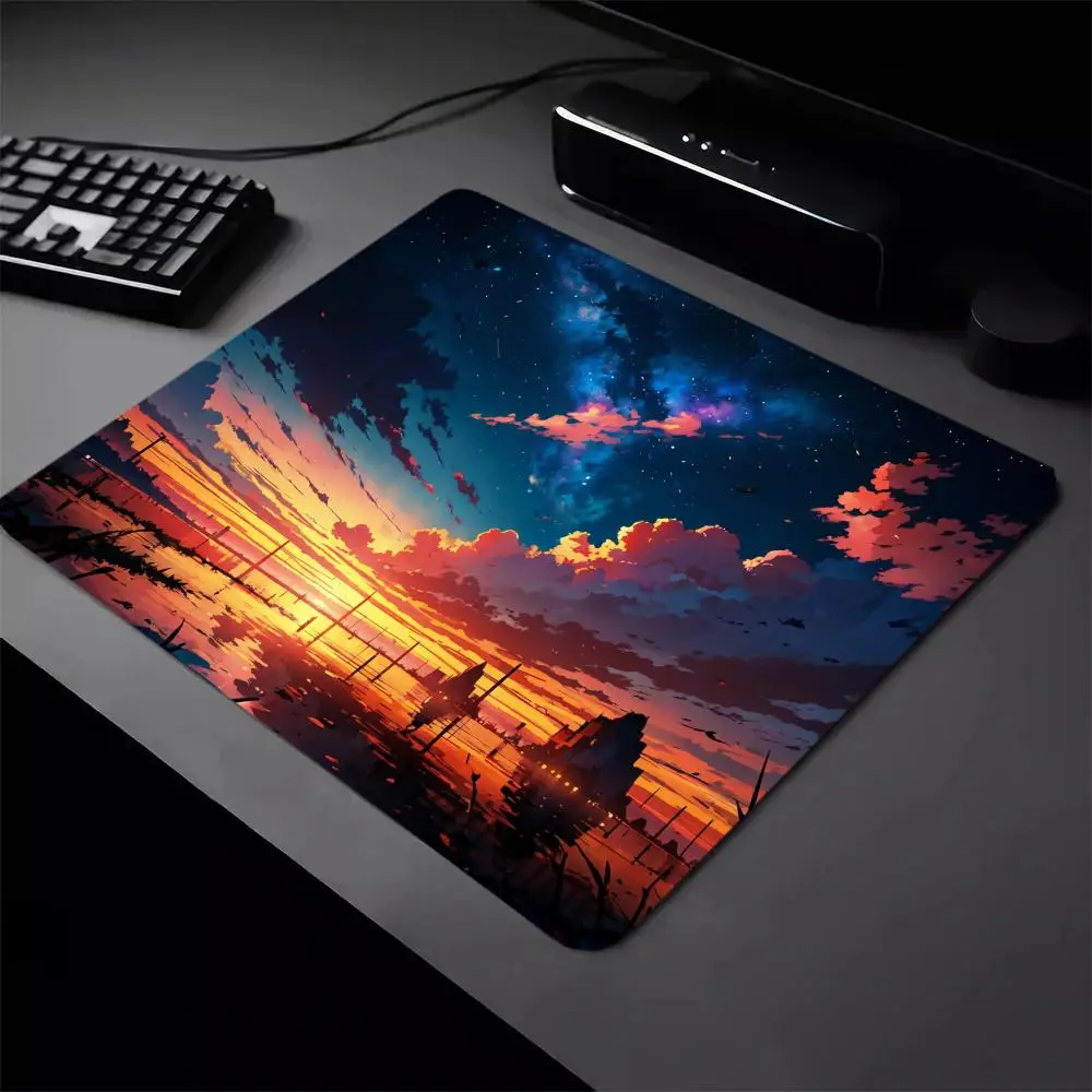 

Anime Scenery Mouse Pad 45X40 Large Square Computer Office Game Table Mats Rubber Anti-slip Mousepad 22x18 Small Decor Desk Pads