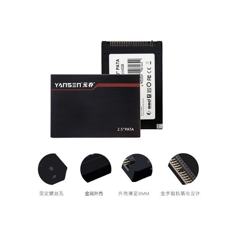 KINGSPEC YANSEN 2.5inch IDE Parallel Port 128G Industrial Computer 44-Pin PATA 256G Solid State Drive SSD