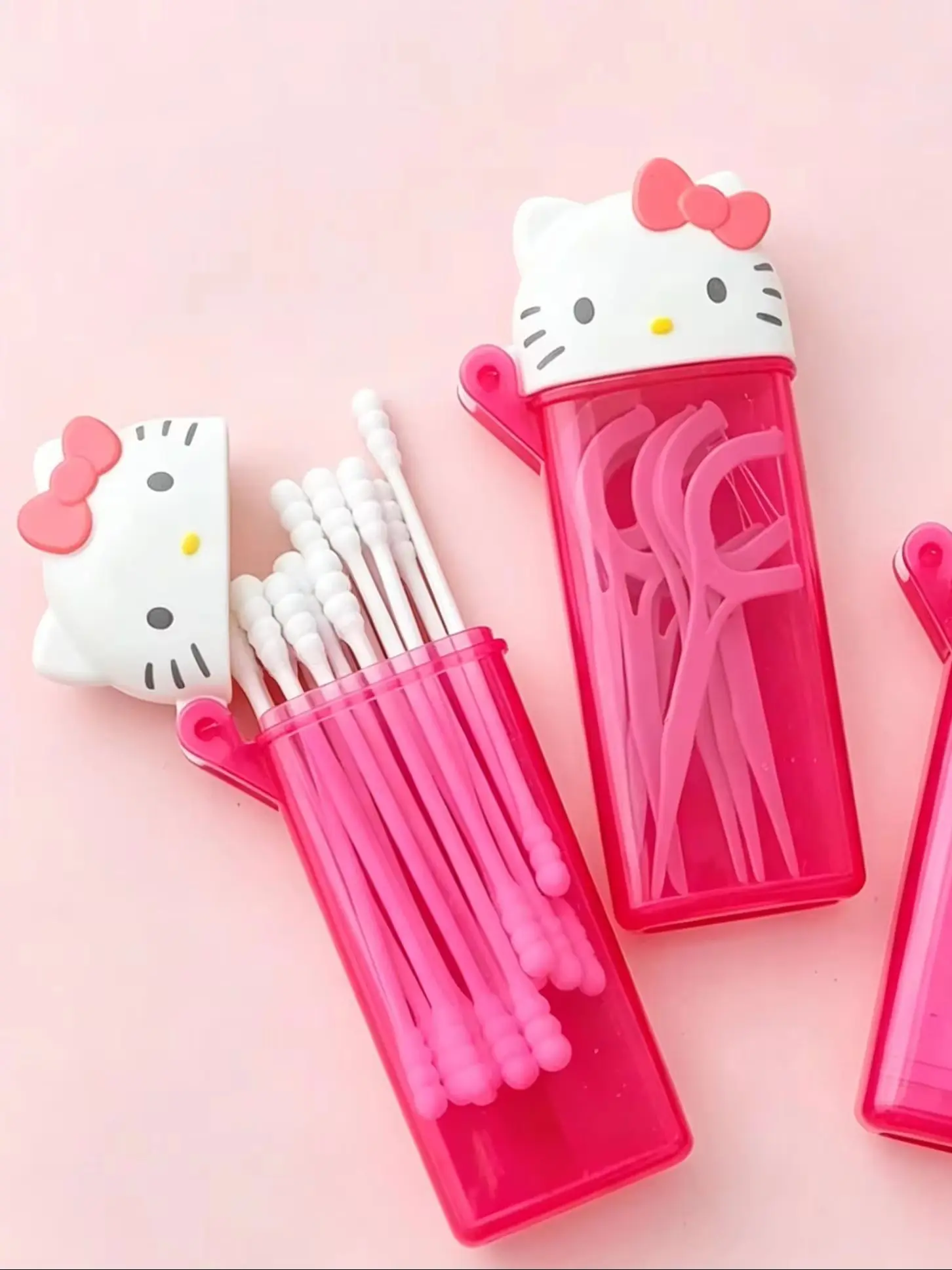 Sanrio Hello Kitty Aufbewahrungsbox Kawaii Anime My Melody Zahnstocher Kosmetik-Wattestäbchen Aufbewahrungsbox Tragbarer Reise-Mini-Behälter – Detail 1
