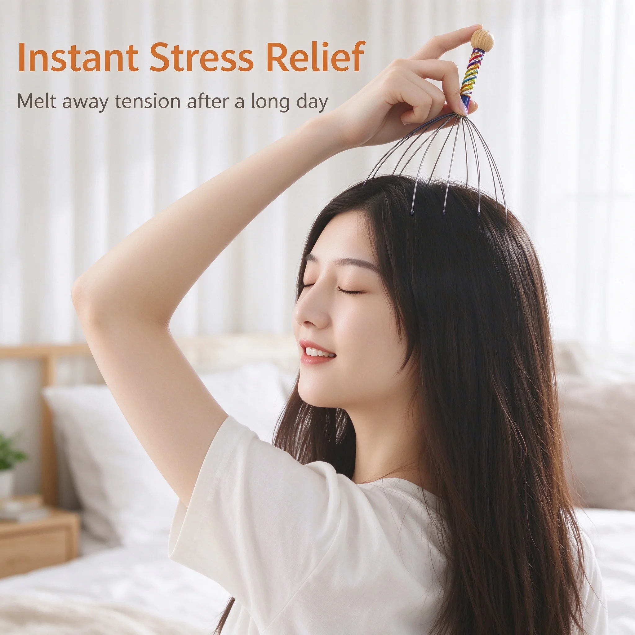 Head Massager Scalp Massage Claw Octopus Stainless Steel Massager Relaxation Stress Relief Meridian Comb Head Scratching Tool Multifunctional/Head Massager Scalp Massage Claw Octopus Massager Soothing Relaxation Stress