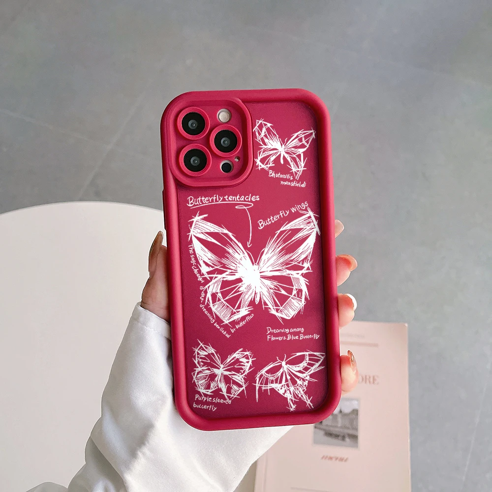 Butterfly Pattern Phone Case for OPPO Realme 8 8i 7i 11 C11 C12 C15 C20 C21Y C31 C33 C35 C53 C55 4G 5G Soft TPU Back Cover Funda