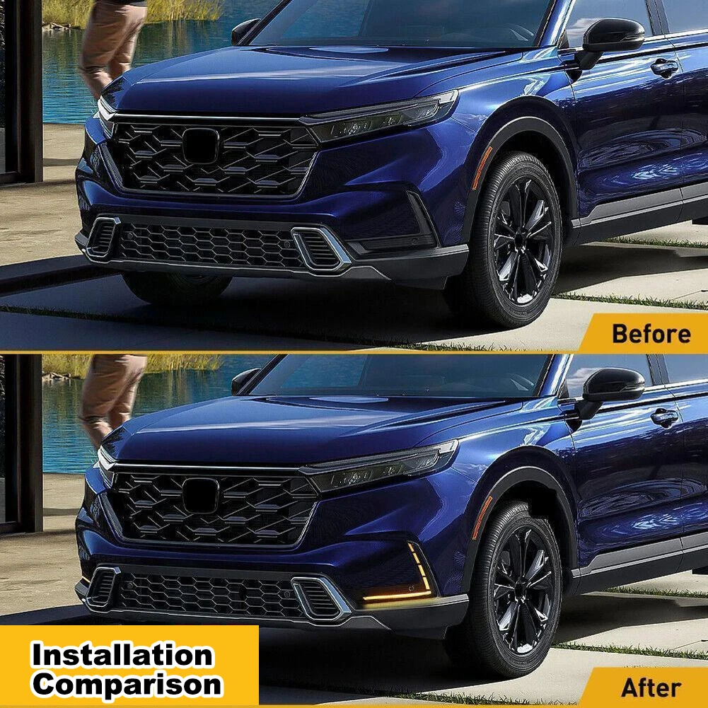 2 قطعة مجموعة أضواء الشريط النهاري ضوء التخليص لهوندا CR-V CRV 2023-2025 #5