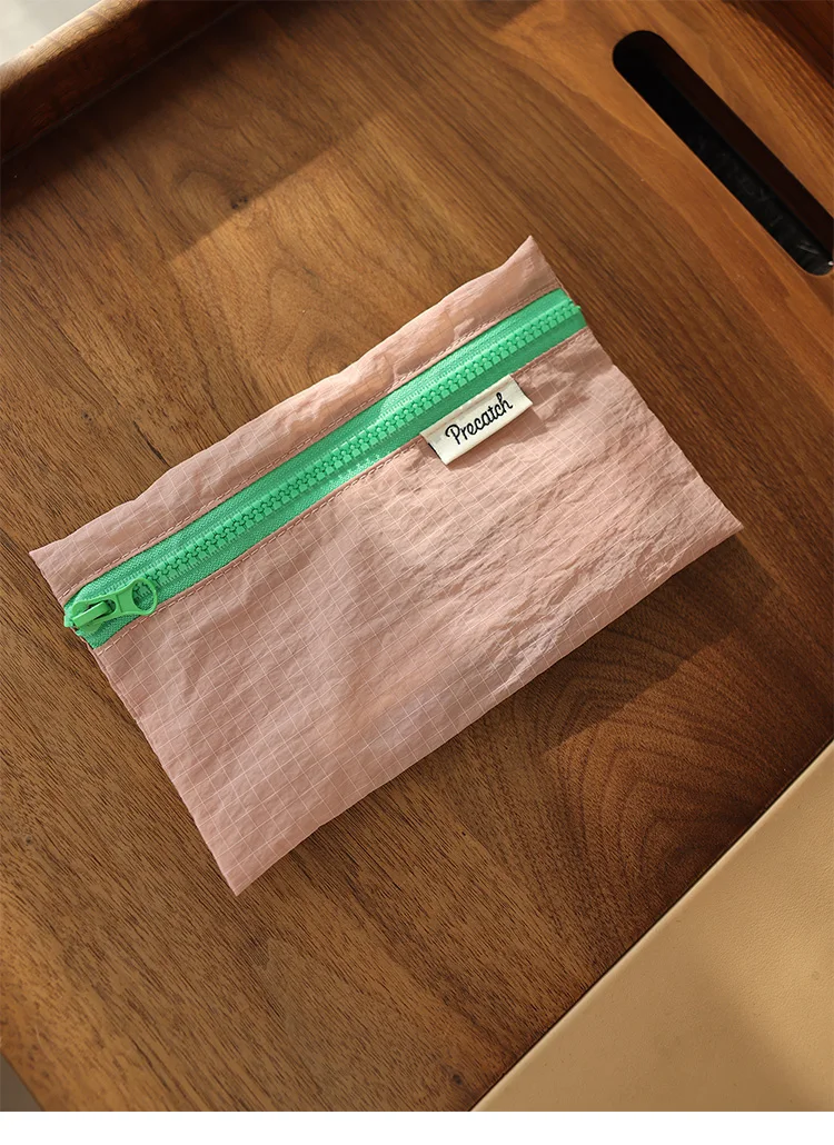 Multifunktionale, leichte Tasche für Augenbrauenstift, Schreibwaren, Schmuck, Dokumente und Kleingeld, Macaron-Farbe, für Frauen – Detail 9