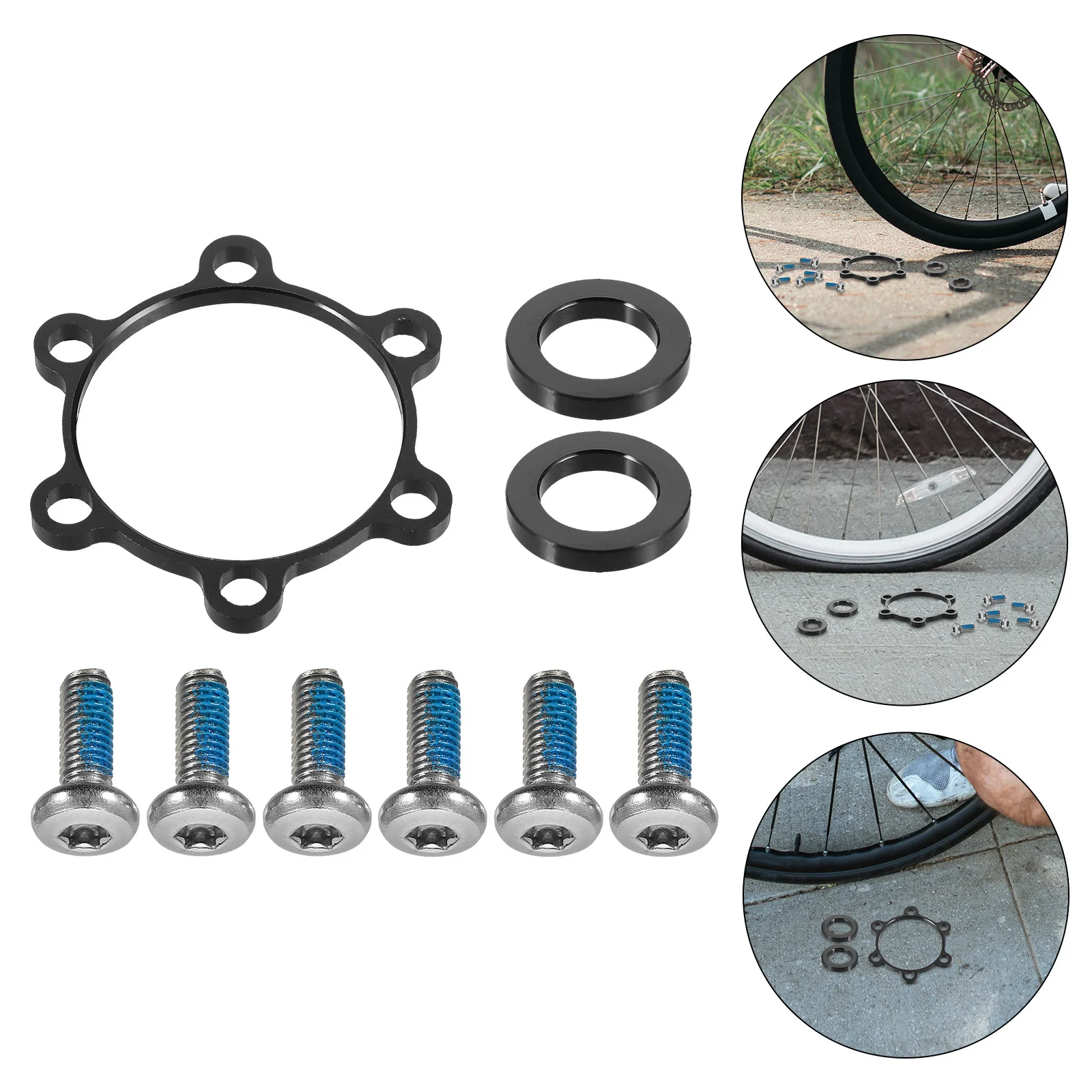 1 セットガスケット高品質素材簡単インストールコンパクトデザイン自転車部品ハブセントリックホイールスペーサーホイールハブスペーサー