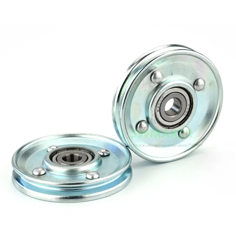 10pcs U 10*66*11mm 66mm 10*67*8.5mm metal hanging wheel, groove V slot U roller, wire rope wheel, 6200 bearing 3D printer