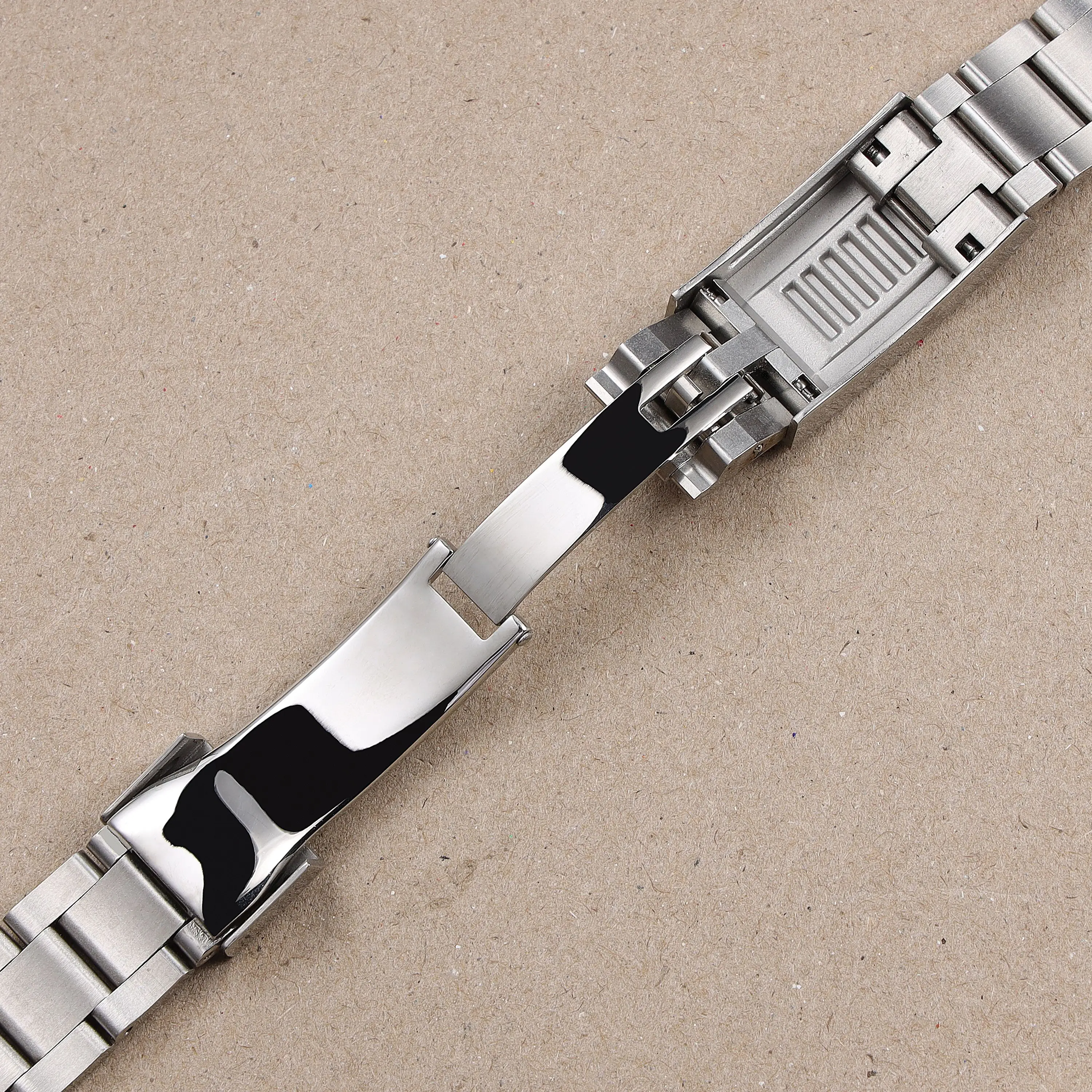 20mm 21mm glide lock micro adjust solid stainless steel 316L watchband for SUBMARINER DAYTONA GMT watch strap metal bracelet