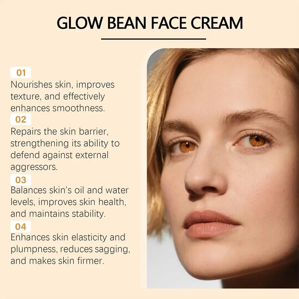 50 جرام كريم تفتيح مغذي فول الصويا يقلل من بلادة اصفرار مهدئ إصلاح تليين نسيج البشرة كريم وجه