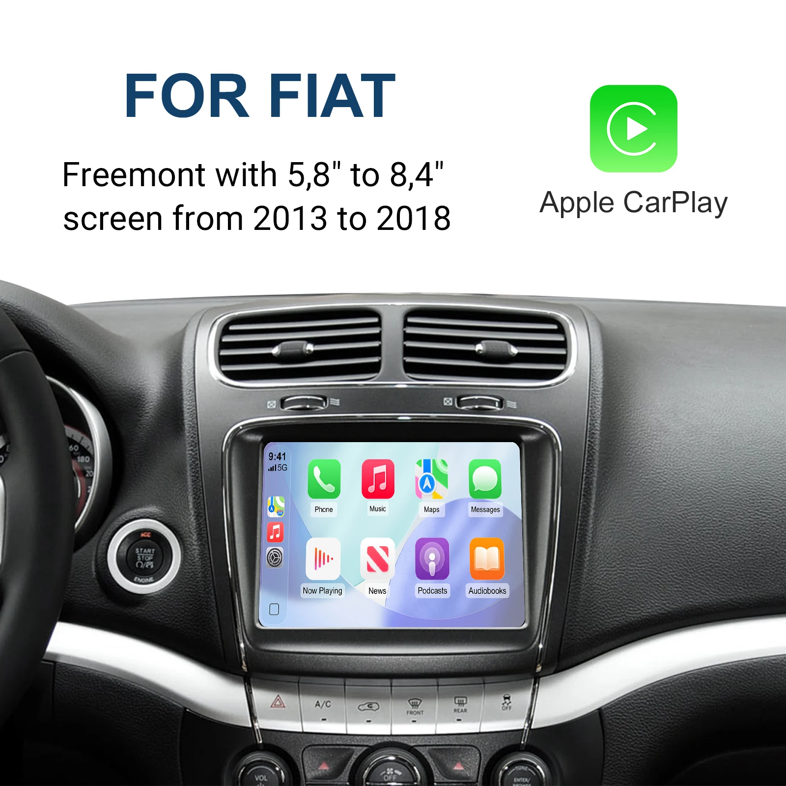 

Ezonetronics Wireless CarPlay Android Auto комплект декодера для Fiat Freemont 2013-2018