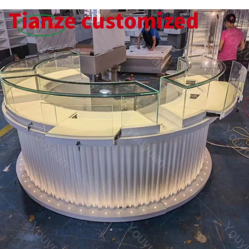 

(customized)Wall mounted glass jewelry display cabinet decorations jewelry store fixtures jewelry display showcase