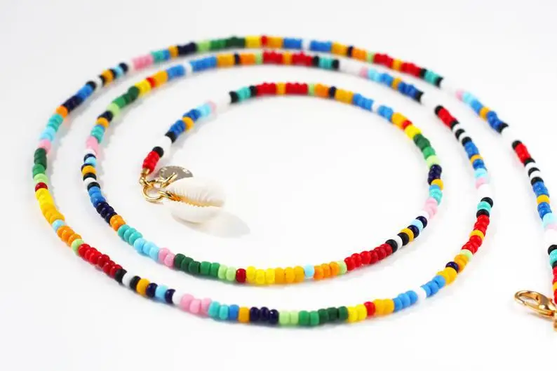 JCYMONG 2022 New Summer Beach Colorful Beads Necklaces For Women Fashion Shell Pendant Necklace Female Long Necklace Jewelry