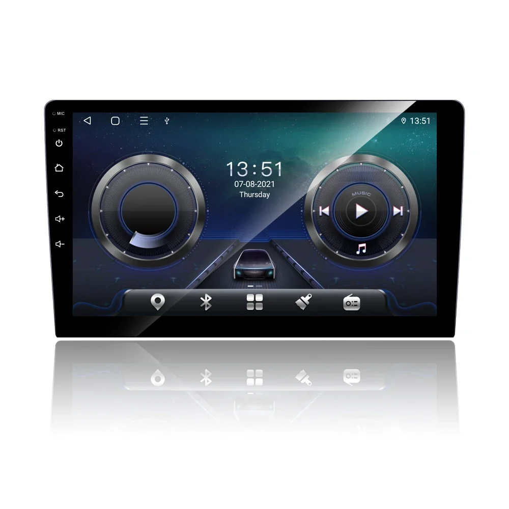 Autoradio Android Carplay, 10.1 ", DSP, RDS, Oem, universel, fonction Guardian 360, prise en charge GPS, sortie vidéo