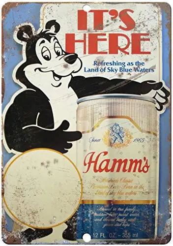 Hamms Beer Retro Decor Metall Blechschild