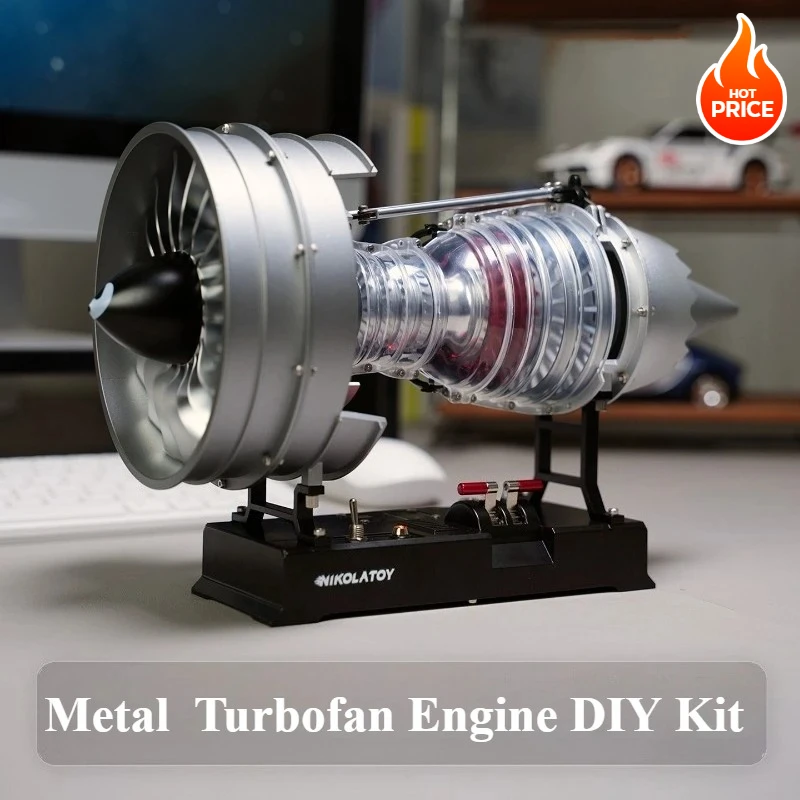TECHING DM121 Turbofan Engine Model Kit DIY Metal Turbofan Mechanical Model Desktop Toy - Image 2