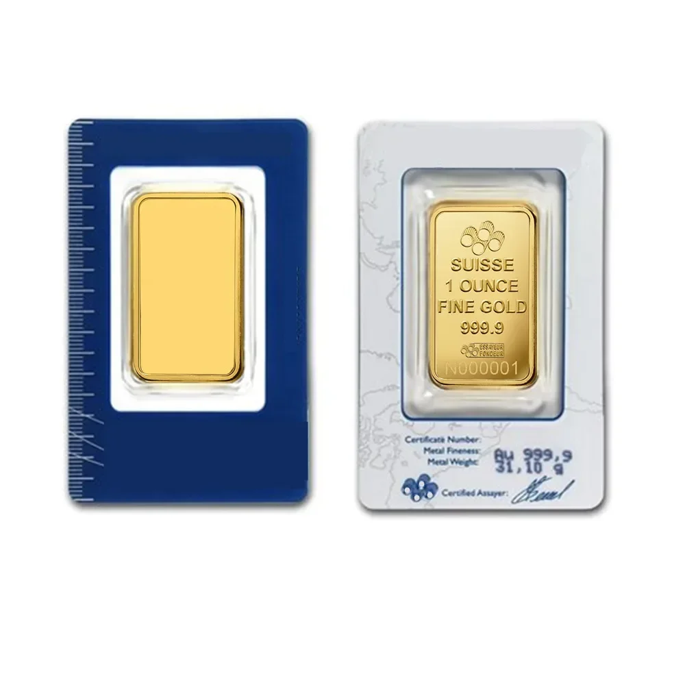 

1 OZ Gold Bar Carbon Neutral Lady Fortuna 24k Gold Plated Brass Core Crafts Holiday Gifts Decoration