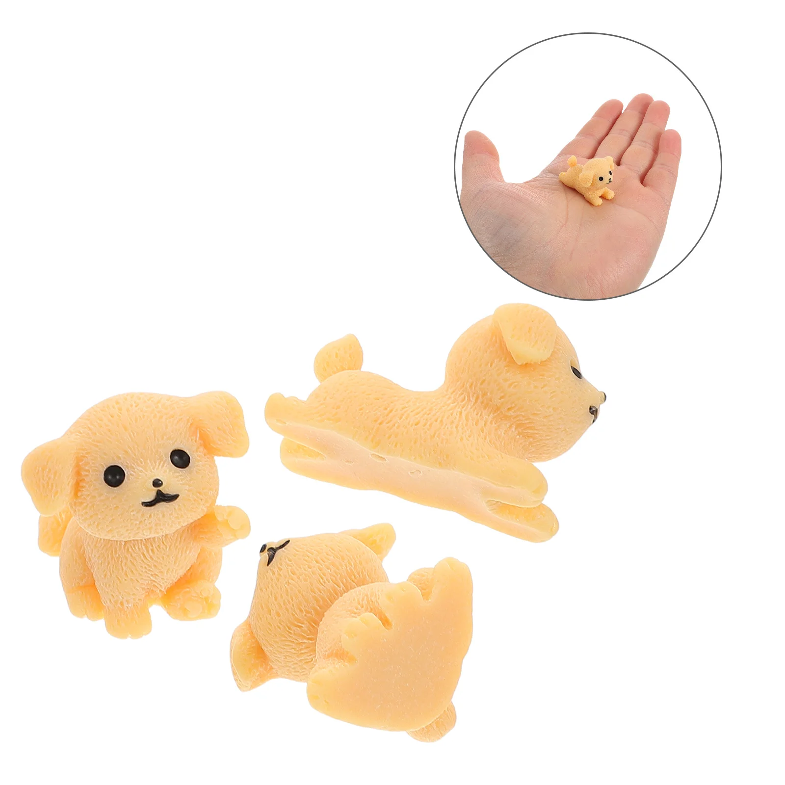 

3Pcs Golden Retriever Mini Dog Car Dashboard Decorations Resin Puppy Ornaments Car Interior Accessories Home Office Desktop