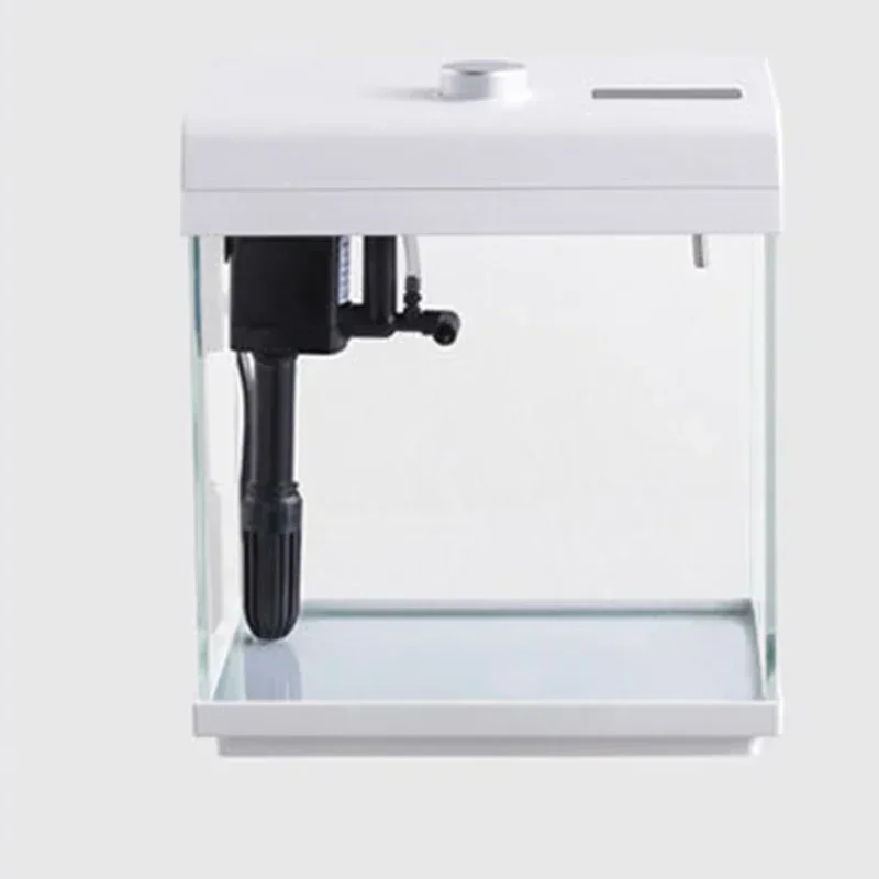 

Modern Smart Fish Tank Small Ecological Aquaponic Plants Shrimp Goldfish Bowl Led Light Glass Waterproof Pecera Incubator Items