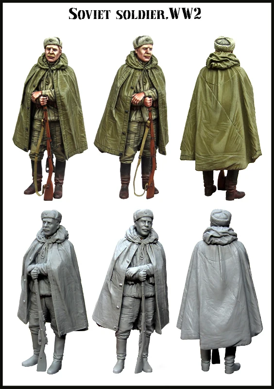 

1/35 Scale Resin Figure Model Kit Historical Military Miniatures SOVIET SOLDIERS Unassembled and Unpainted DIY Toy GK Sculpture