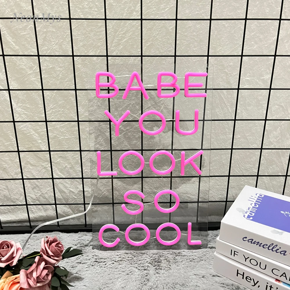 Baby You Look So Cool Neon Sign LED Light, Flex, Décoration murale, ixd'anniversaire, Mariage, Maison, Chambre