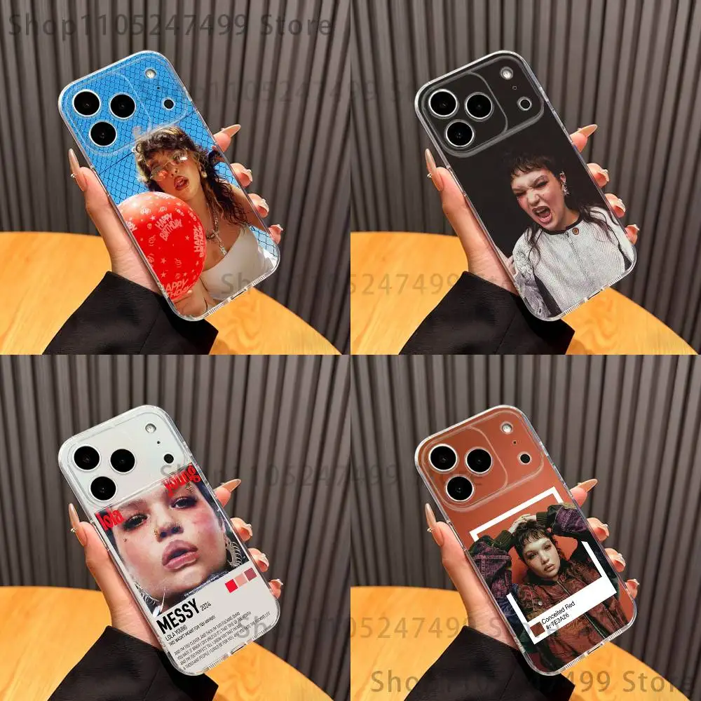 

L-Lola Young Messy Phone Case For iPhone 17,16,15,14,13,12,11 Pro,Max,Plus,XR,Mini,E Clear Full-coverage Soft Cover