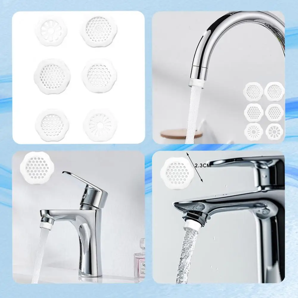 Water Purification Faucet Attachment 6pcs Sink Water Faucet Filters Universal Kitchen Bathroom Tap Filtration Devices