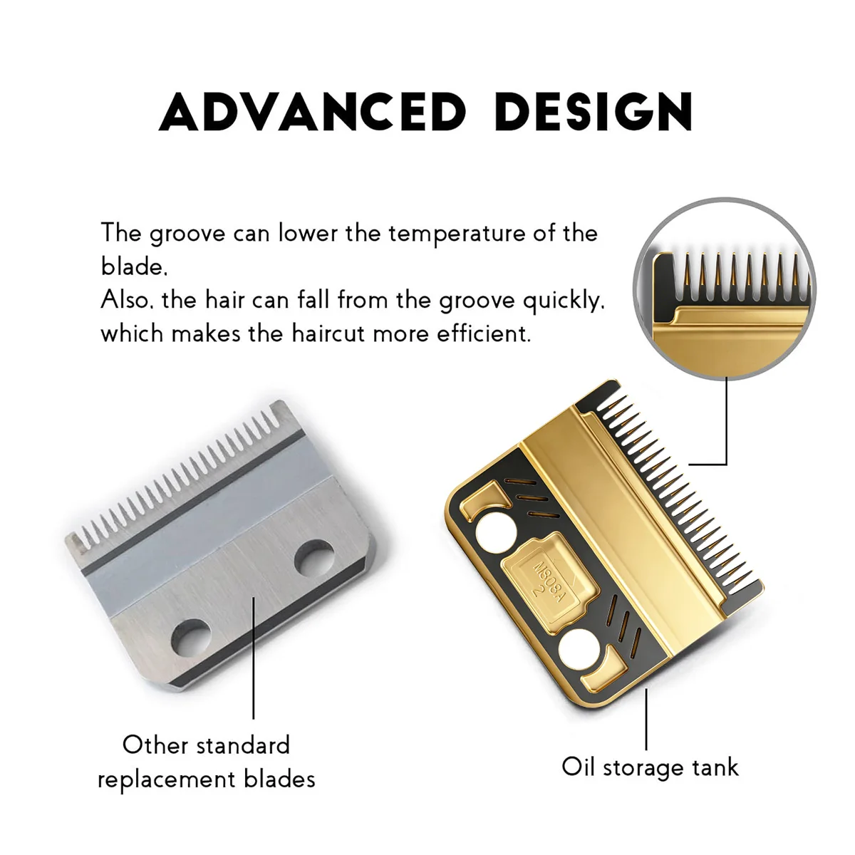 Replacement Cutter Head BRDCLIP Madeshow Kulilang M5(F) M10 R66 R77F BRD106 Hair Clipper DLC Ultra Thin Blade Wedge Fade Blades