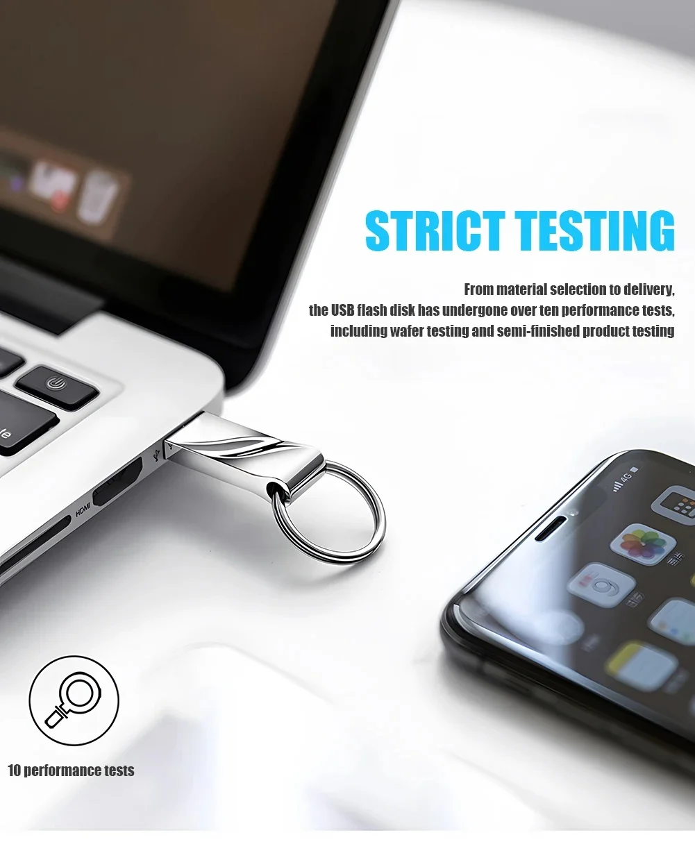 Xiaomi USB3.2 2 تيرا بايت 520 ميجابايت/ثانية محركات أقراص فلاش عالية السرعة محرك القلم المعدني مقاوم للماء ذاكرة سعة كبيرة U القرص عصا القلم محرك جديد