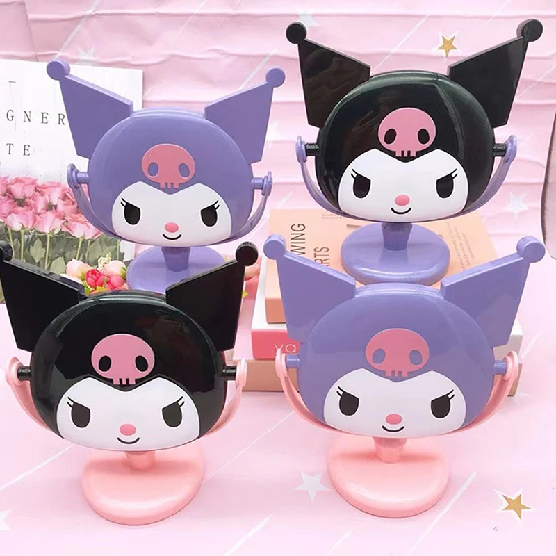 

Sanrio Kuromi Mirror Desktop Makeup Mirror Bedroom Ornaments High-definition Small Pendant Jewelry Birthday Gift Free Shipping