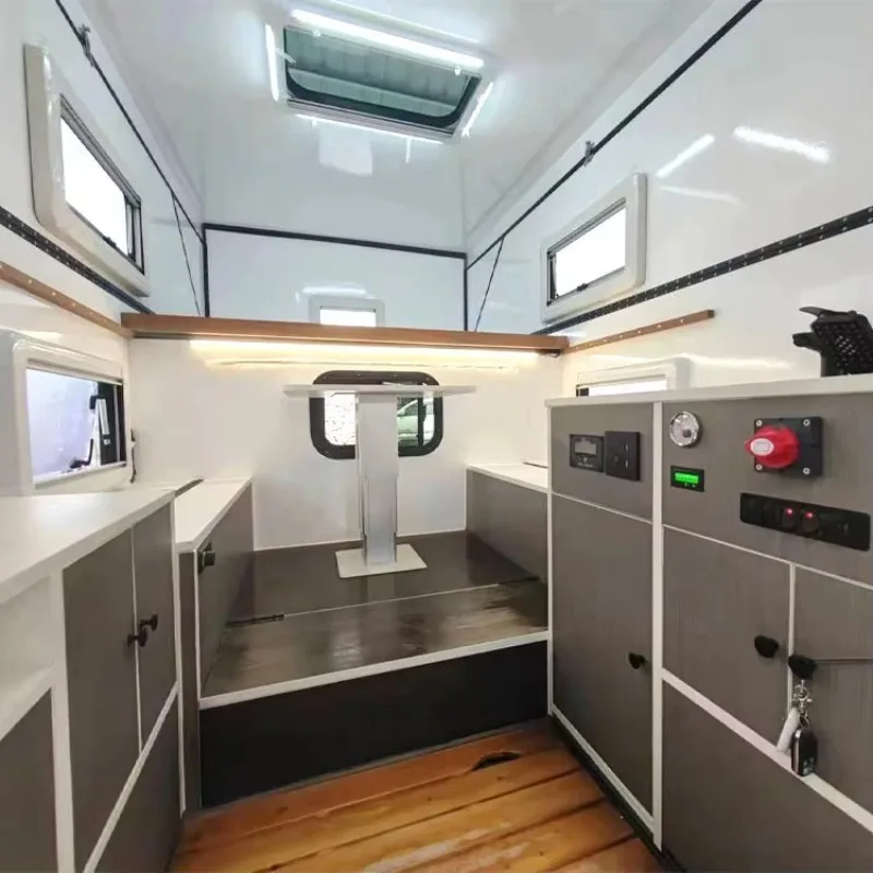 Compact Pop Up Truck Camper Cabin for Pickup Trucks, Fully Equipped Custom Camping Pod with Bed Solar Option view 5
