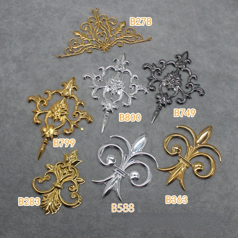 Metal Filigree DIY Crown Headdress Cross Star Asterism Material Wall  Corner Embellish Decoration Towel Curtain Hook Accessories