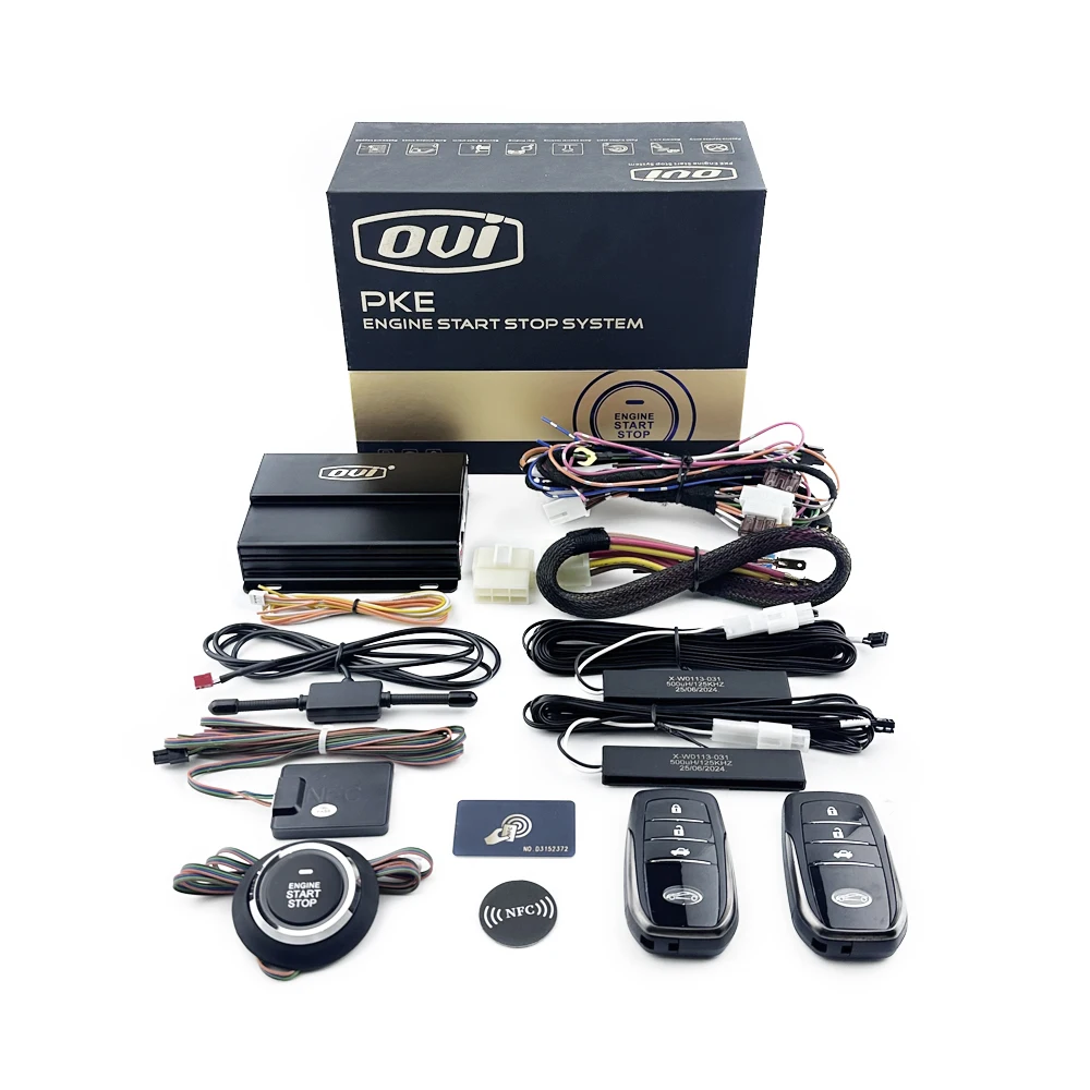OVI-9100 Universal Pke Keyless Entry Remote Starter Car 95% Vehicle Compatibility Car Alarm Push To Start