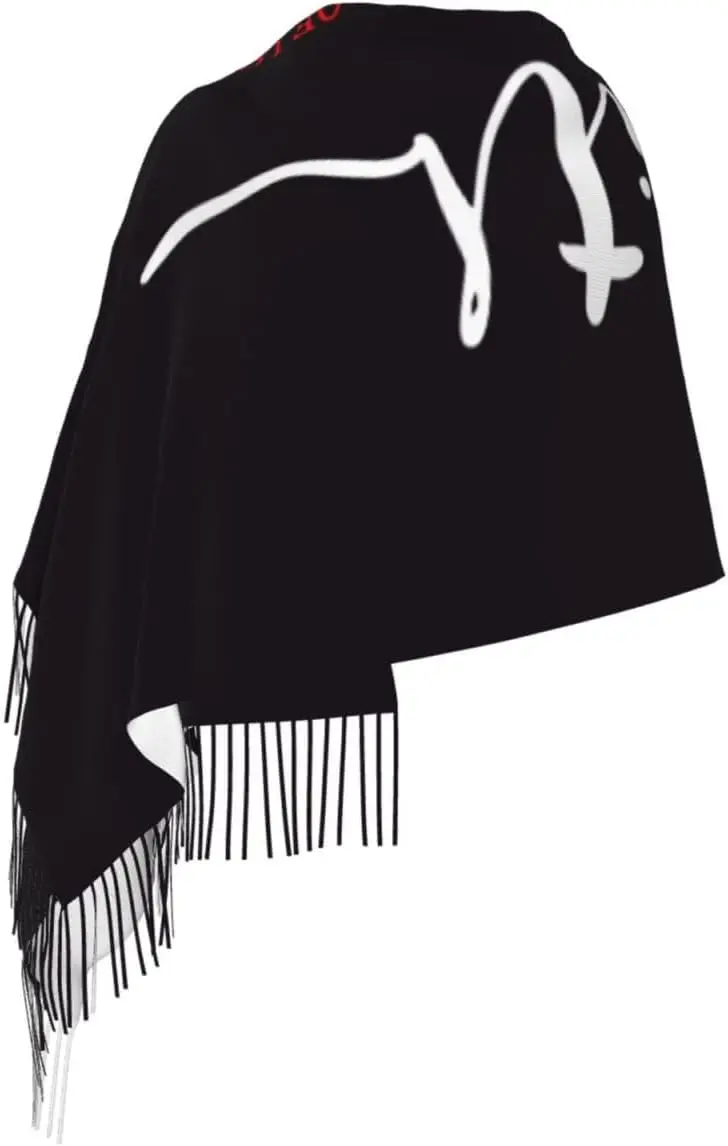 Yeshua Jesus Christian المرأة الشتاء وشاح الكشمير مهدب شالات الباشمينا يلتف #6