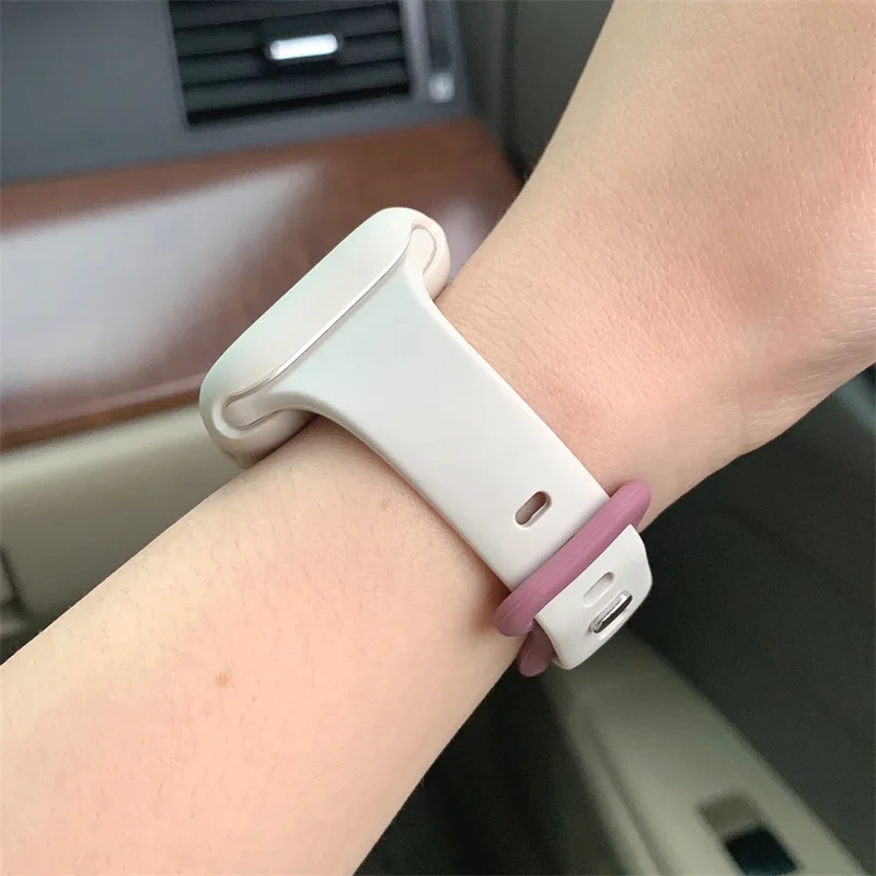 2023 nowy smukły silikonowy futerał + pasek do Apple Watch Band 49mm 45 44mm 41 40 38 42 Correa Band do zegarka seria Ultra 8 7 6 SE 5 4