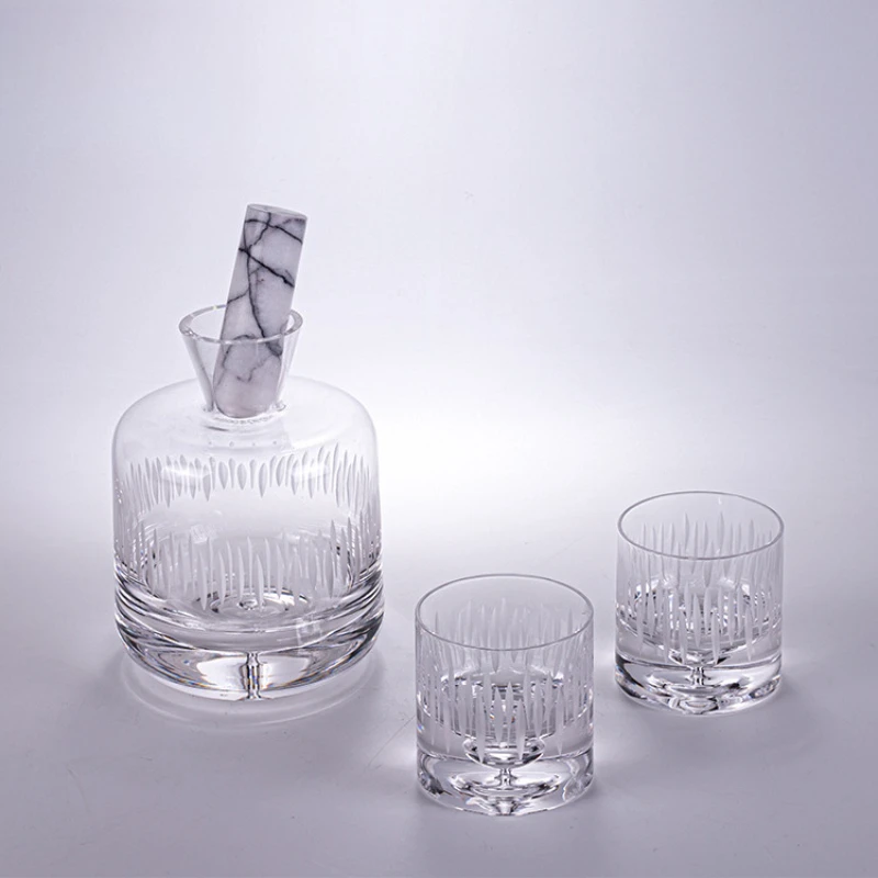High-end art glass wine set wine glass set, advanced decanter, sub-jug wine glass household spot wholesale