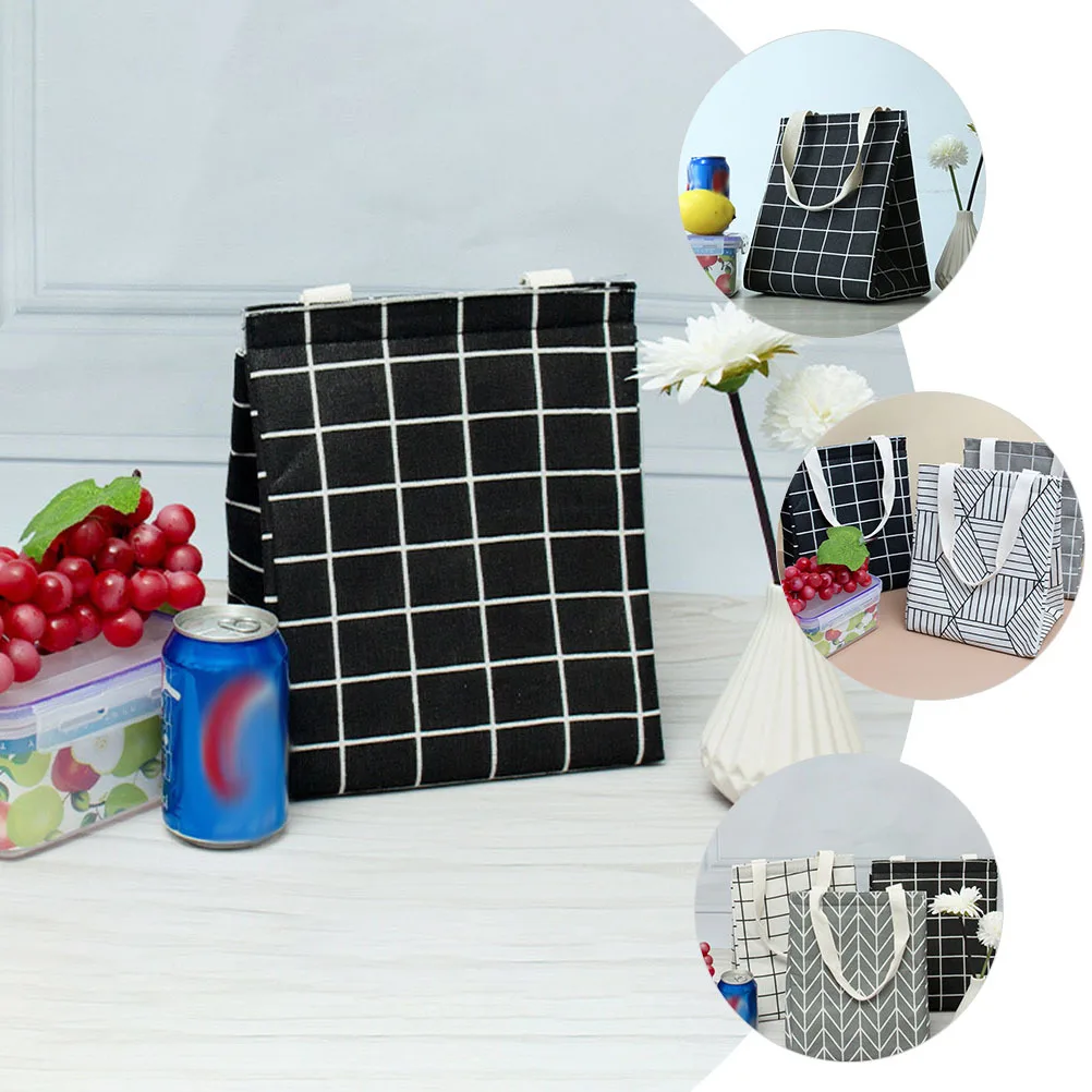 

Insulated Lunch Bag Portable Thick Thermal Cooler Picnic Food Storage Bento Pouch Insulation Bag Bento Bags