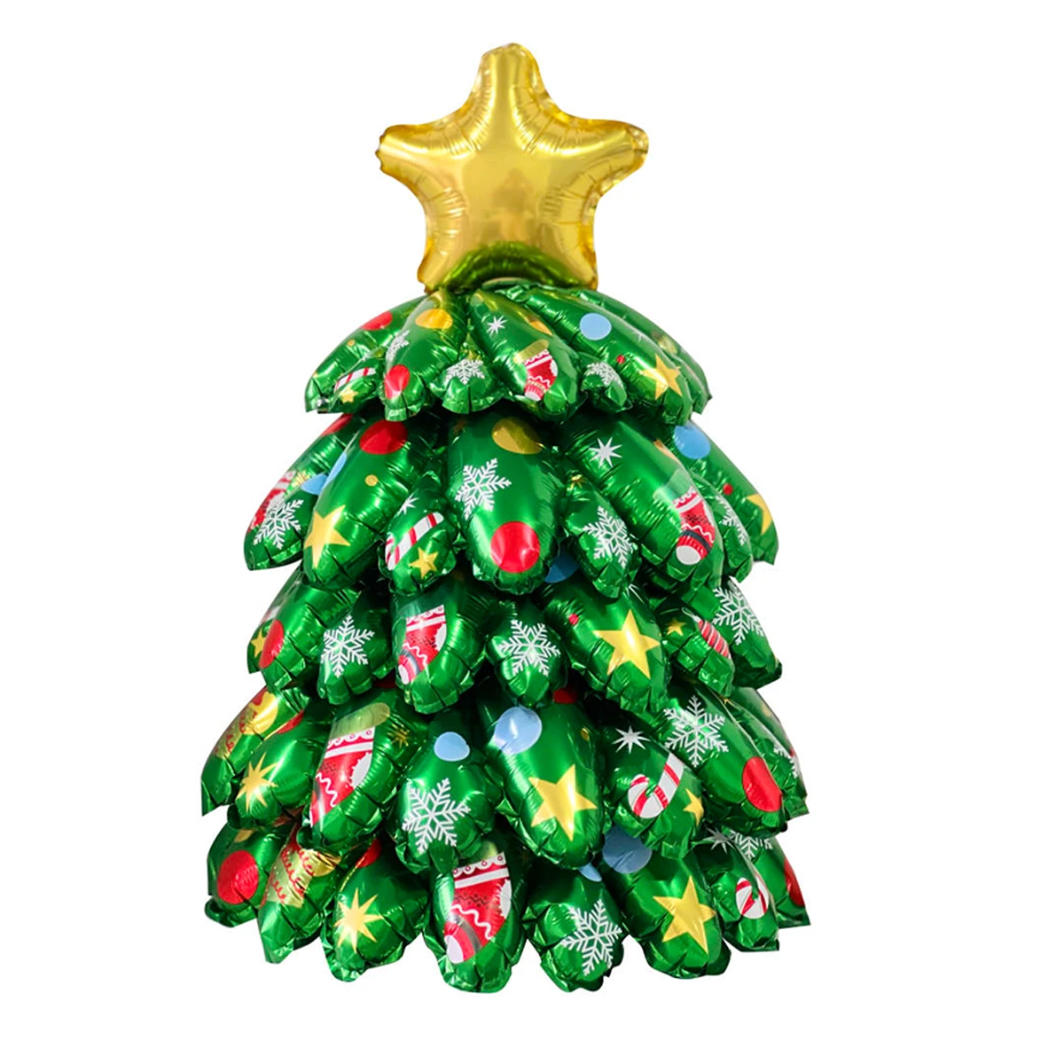 Kleine zusammenbauen Weihnachtsbaum Folienballons Weihnachtsdekorationen für Tisch Navidad 2026 Dekor 6 Stück/Set