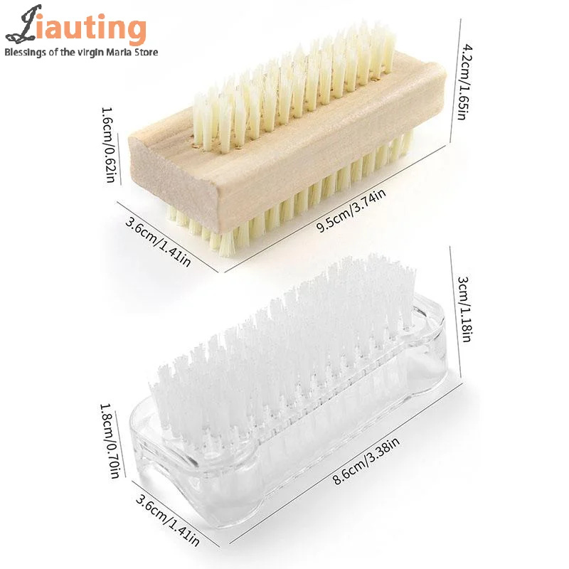 Double Sides Nail Brushes Hand Fingernail Brush Cleaner Scrubbing Pedicure For Toes And Nails Men Women Manicure Pedicure Tool