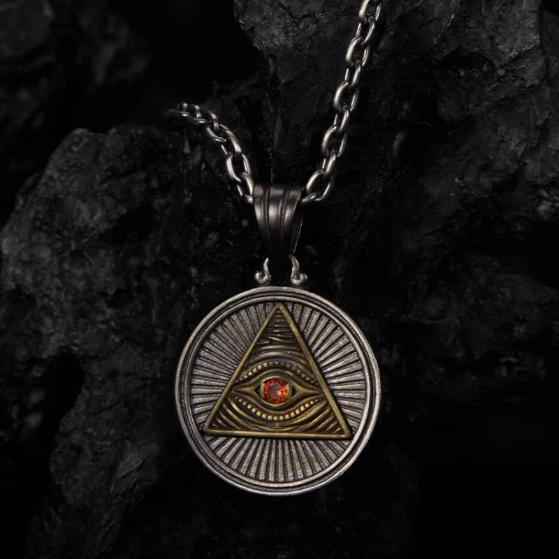 New 2025 Round Pendant 925 Silver Necklace Trendy Minimalist Design Sweater Chain Perfect Festival Gift