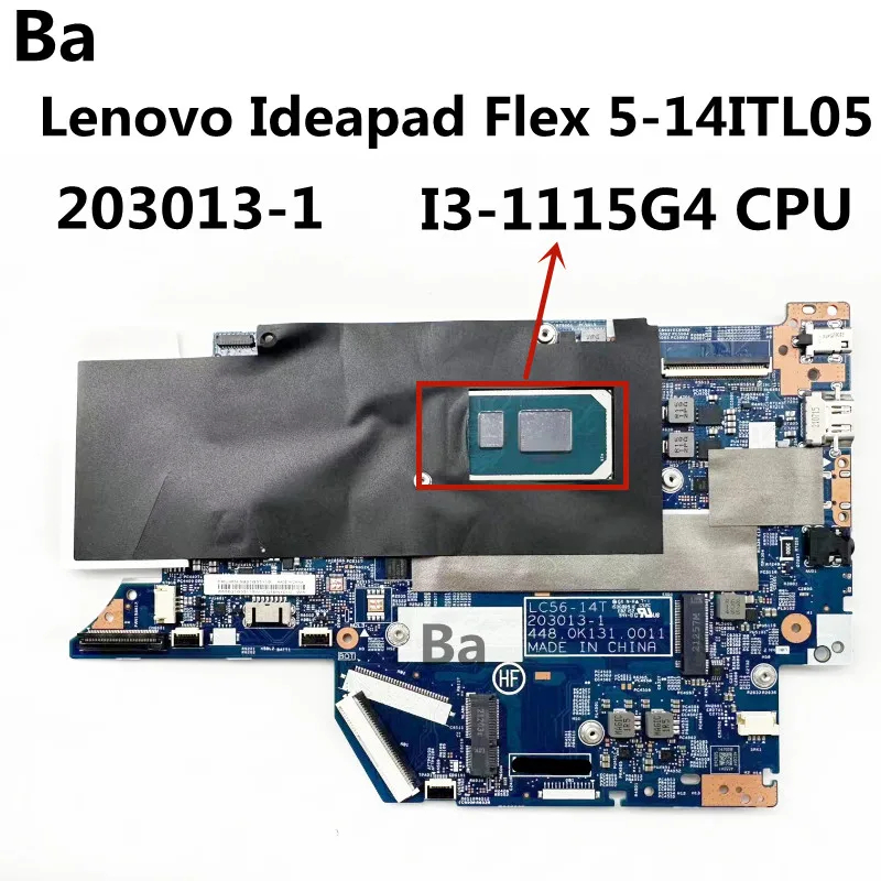 

For Lenovo Ideapad Flex 5-14ITL05 Laptop Motherboard 203013-1 Mainboard CPU:I3-1115G4 RAM 4G Test OK