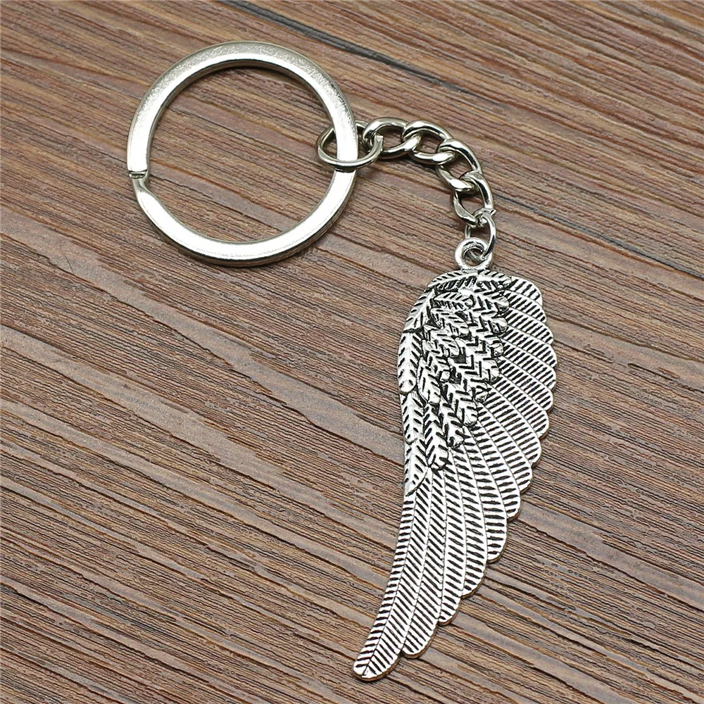 Hot Sale New Angel Wing Keychain Car Keychain Wing Pendants Key Chain For Car Metal Pendant Bag Cute Charm Handmade Gifts