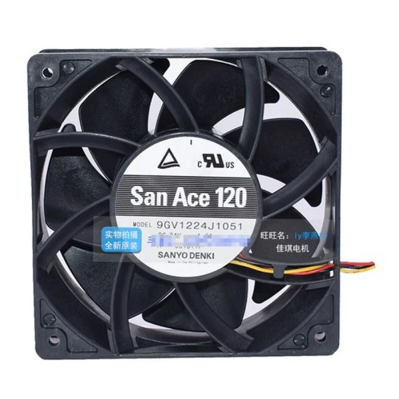 

C 1pcs for Sanyo 9GV1224J1051 24V 1.5A 12038 12CM 3-wire cooling fan