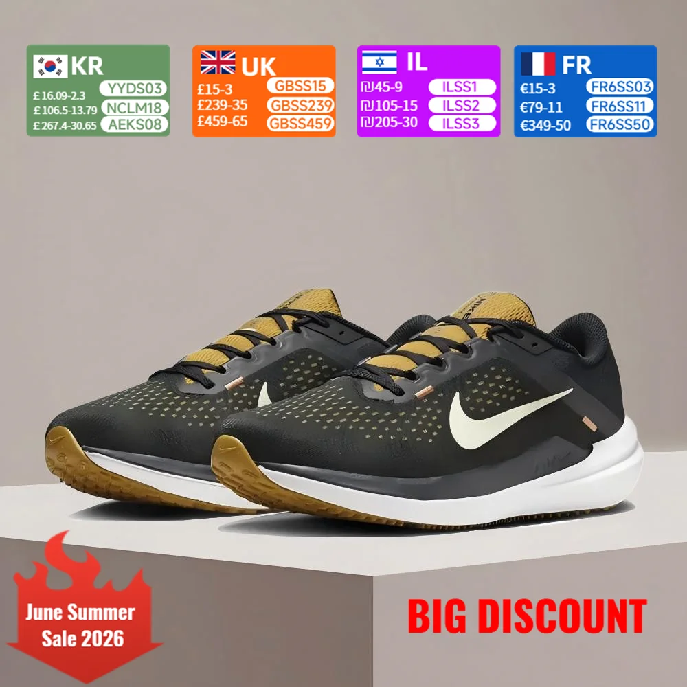Мужские модные универсальные кроссовки Nike AIR WINFLO 10 — нескользящие, прочные, с амортизацией, для тренировок и бега